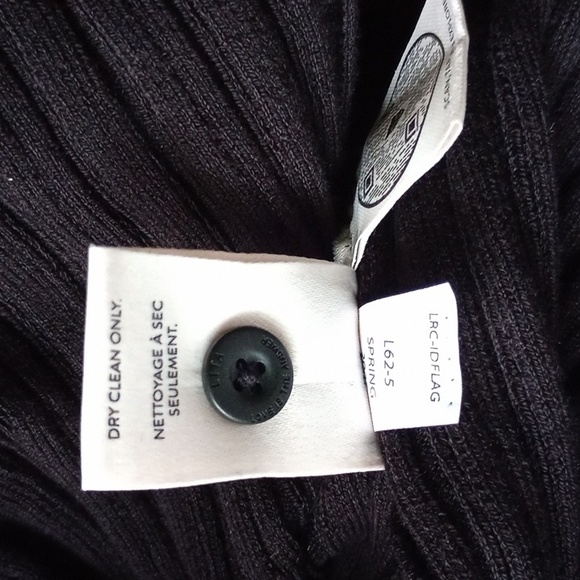 New LITA by Ciara REVOLVE Black Ribbed V Neck Cardigan Button Front Midi Dress - Picture 6 of 8